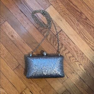 Silver clutch/crossbody